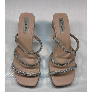 Steve Madden Silver Strappy Women's Heel Size 7 (0411)